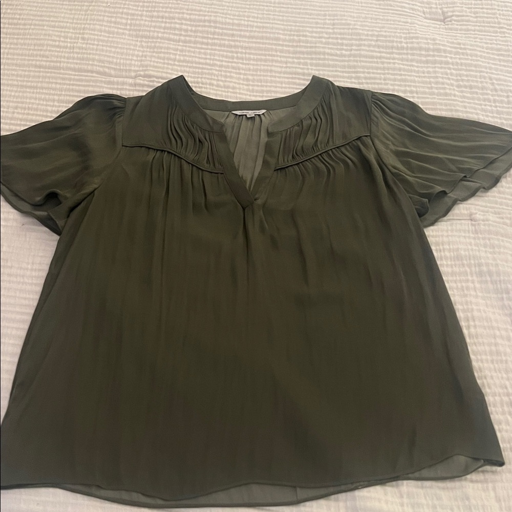 Naked Zebra Deep Olive Blouse
